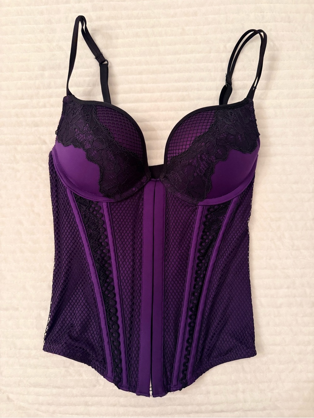 La SENZA Purple Lace Bustier Corset